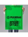 impressão de cartaz verde neon