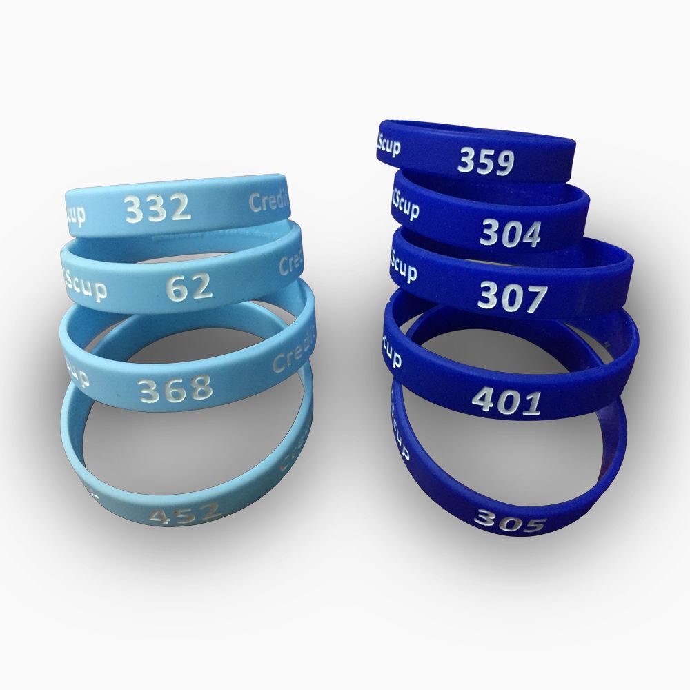 pulseiras de silicone de dados variáveis
